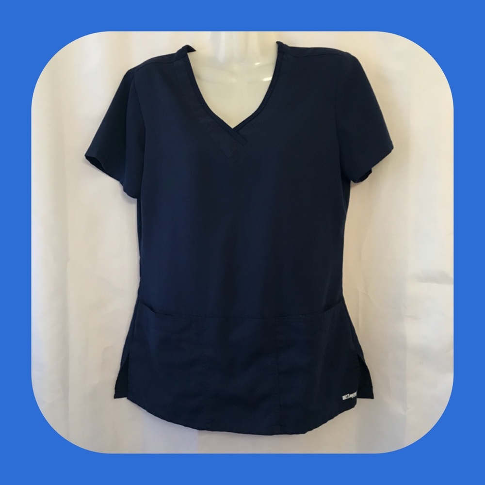 Greys Anatomy Navy Scrub Top